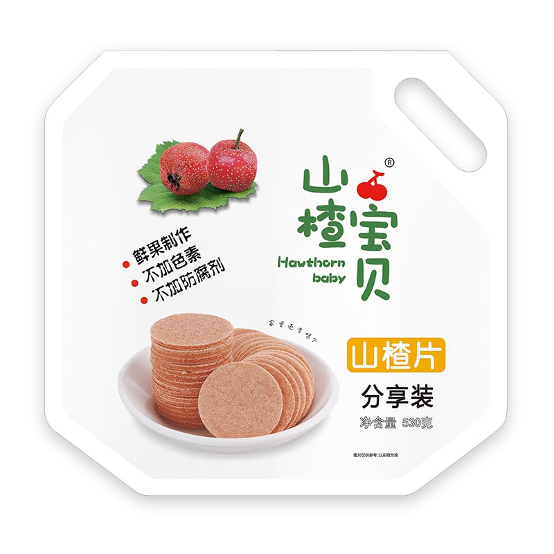 山楂宝贝方形山楂片530g/袋 0添加 蜜饯果脯干怀旧儿童休闲零食 不加色素