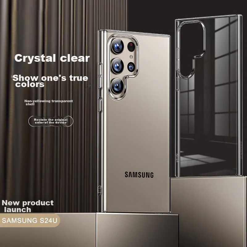 Чехол для Samsung S23 Ultra POZZO, полностью прозрачный, ультратонкий, противоударный, защита от отпечатков пальцев