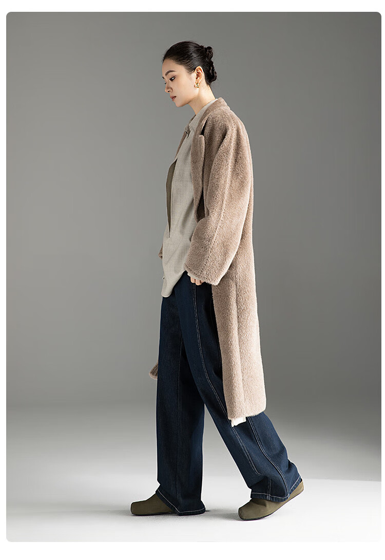 Dme Winter Anti-Fading Warm Fleece Straight-Leg Jeans, Warm Slim Fit Wide-Leg Pants for Wome 16