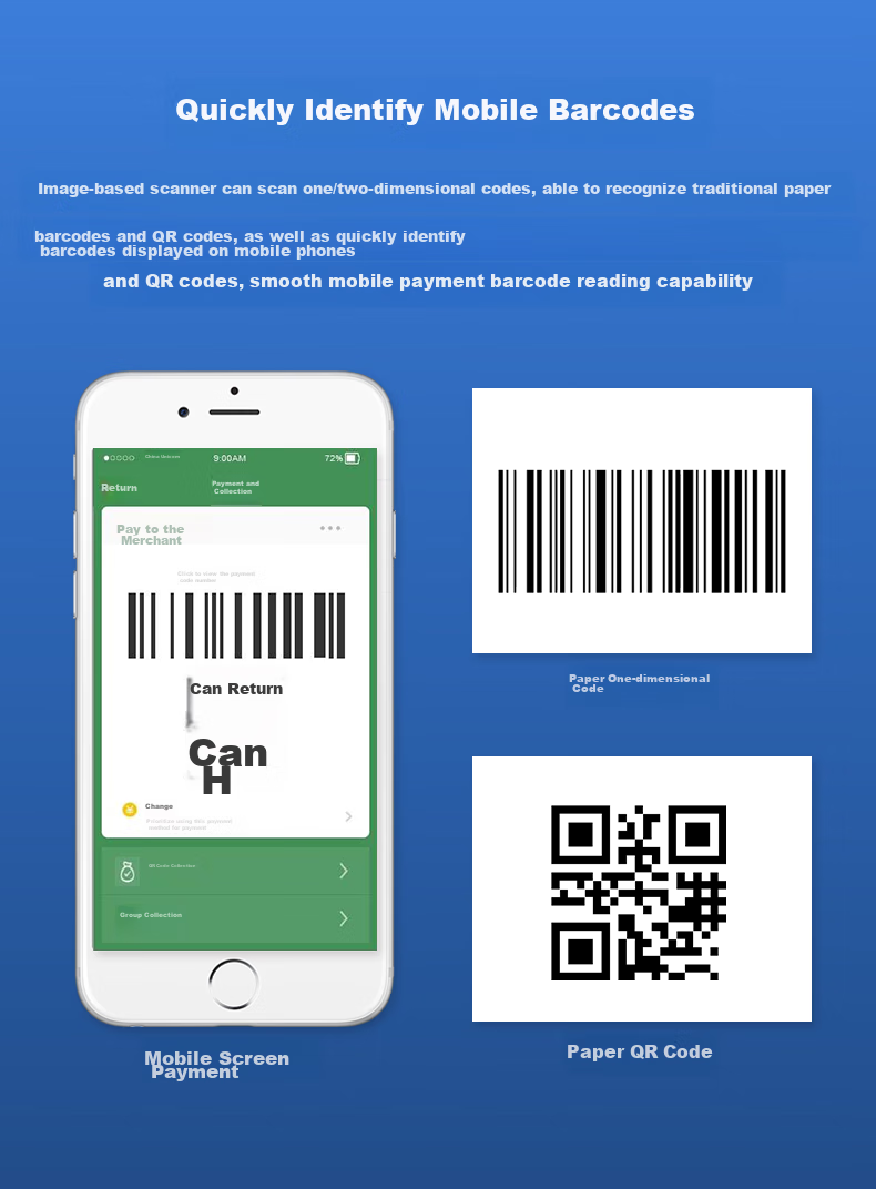 Aibao One-Dimensional And Two-Dimensional Barcode Scanner, QR Code Gun, Barcode Scanner for Supermarket Checkout, Medical Insurance Payment, Pharmaceutical Express Delivery Logistics Traceability Wired Scanner TD-6501 4