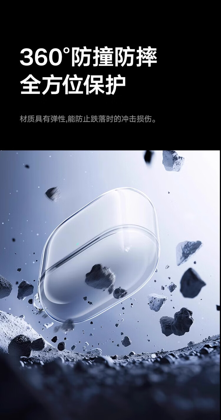 Fangfeixingqiu AirPods 2 Case, Compatible with Apple Bluetooth Earphones, Shockproof, Anti-Dust, Silicone Transparent Protective Cover, Full Protection Soft Shell 6