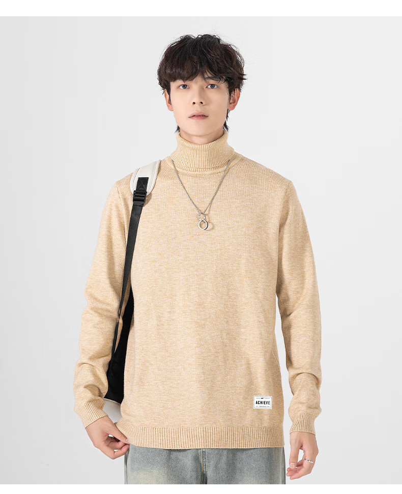 Warrior Men's Winter Turtleneck Warm Knit Sweater Loose Pullover Casual Sports Base Layer 17