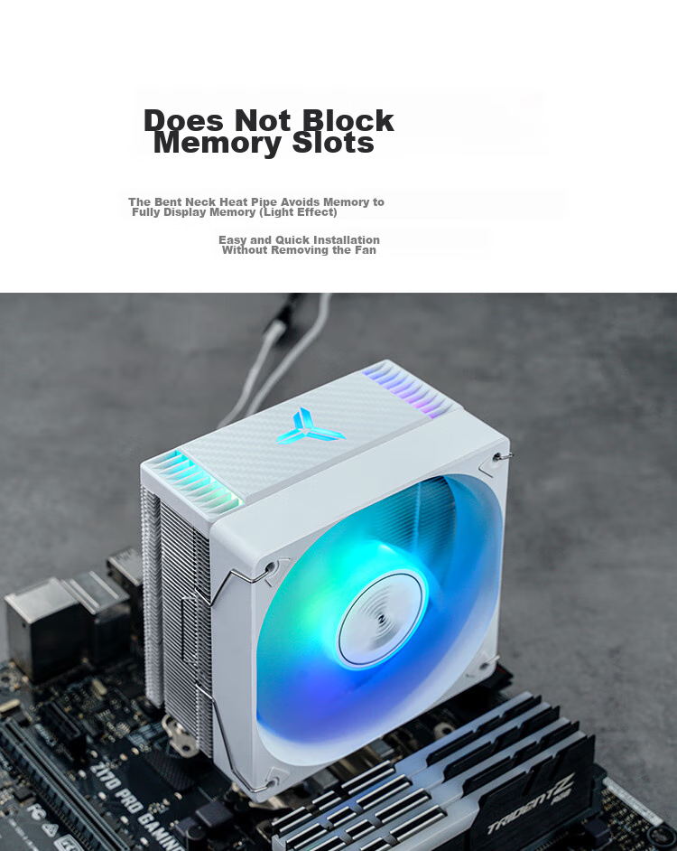 JONSBO CR-1000EVO ARGB Edition White Model CPU Air Cooler (Nickel-Plated 4 Heat Pipes/ARGB Sync/PWM Fan/Multi-Platform/Thermal Paste Included) 17