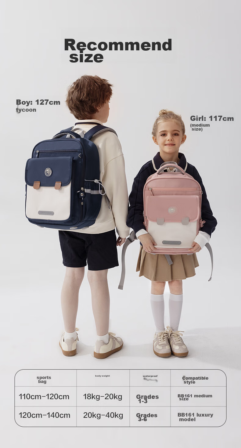 Deli Elementary School Spine-Protecting Backpack for Boys And Girls, Large Capacity Lightweight Backpack Regular Style BB189 Pink for Grades 1-3 17