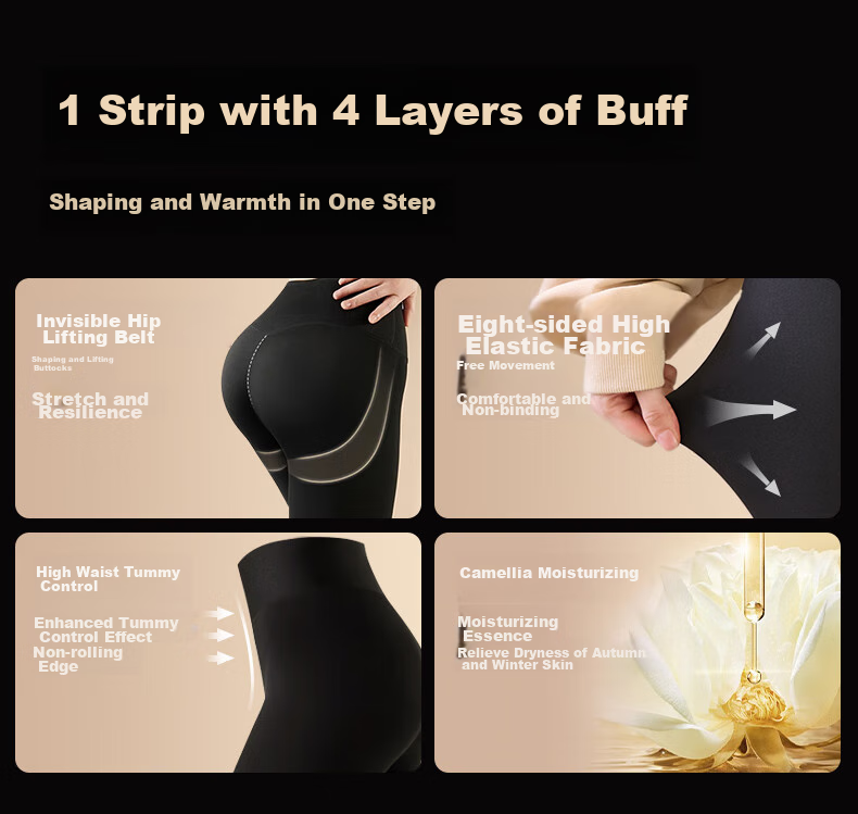 LangSha Shark Leggings for Women, Slimming And Butt-Lifting, Autumn And Winter Thick Fleece-Lined, Wearable Outside, Warm Tight-Fitting Yoga Pants 2
