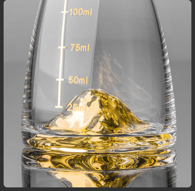 CLITON Gold Foil Premium Crystal Baijiu Glass Decanter Set with One-Bite High Stem Moutai Small Liquor Glasses Gift Box 5