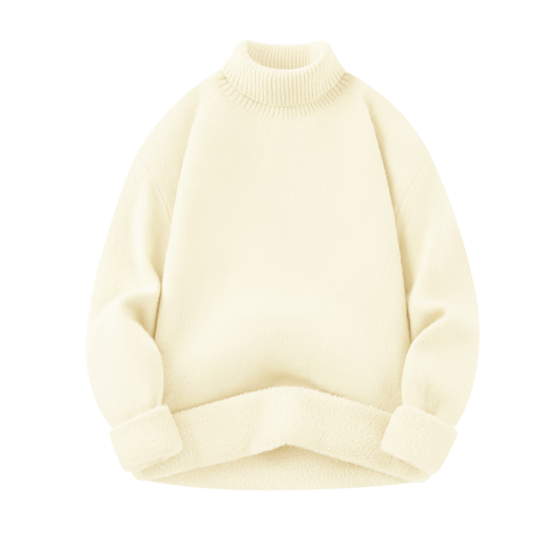 GENIOLAMODE Fleece-Lined Turtleneck Sweater for Men, 2026 Winter Latest Style, Thickened Warm Knit Pullover Base Layer for Men's Clothing