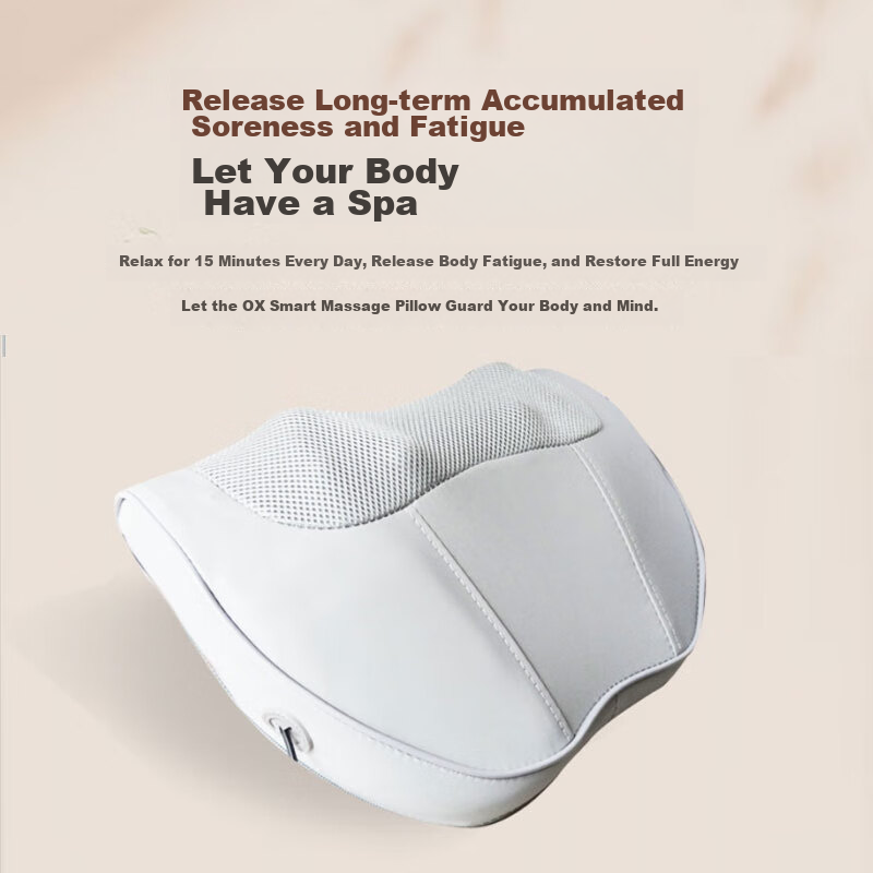 AUX Cervical Massager Pillow Z99 Gray (Upgraded Gift Box Edition), Waist Neck Shoulder Back Massager, Massage Cushion, Mid-Autumn Festival Gift