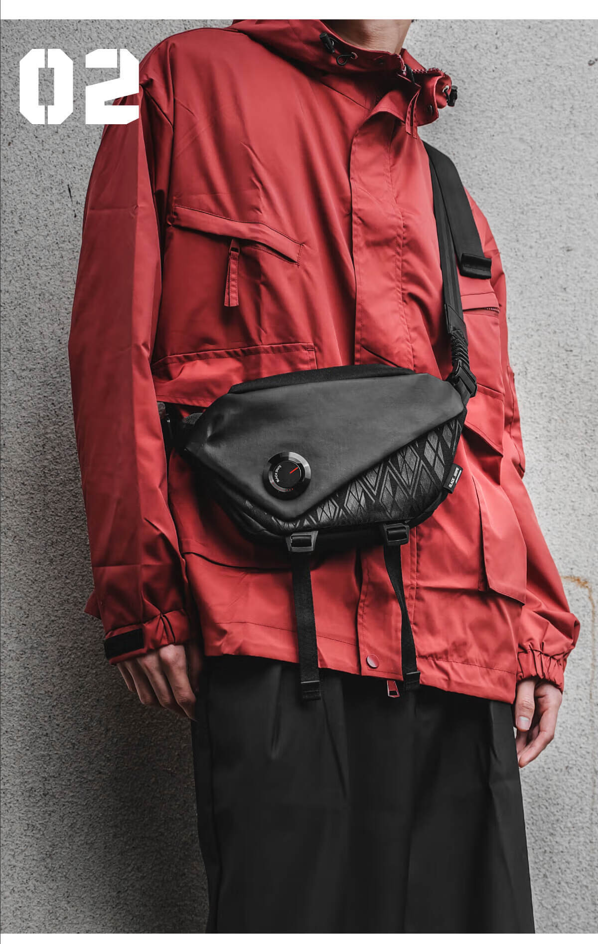 VSGO Outdoor Casual Photography Black Hawk Commuter Chest Bag Micro Single DSLR Camera Shoulder Bag Waterproof Durable Equipment Storage 3L 2