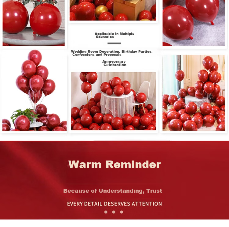 Abaoli Wedding Balloons, Wedding Scene Decoration, Birthday Backdrop, Proposal Decoration, Red Balloons, Complete Wedding Supplies 14