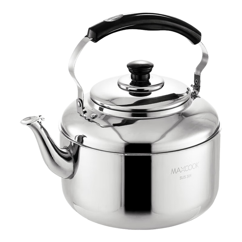 MAXCOOK 304 Stainless Steel Whistling Kettle, 6L Thick Chinese-Style Whistle Pot, Compatible with Gas And Induction Stoves, MCH654