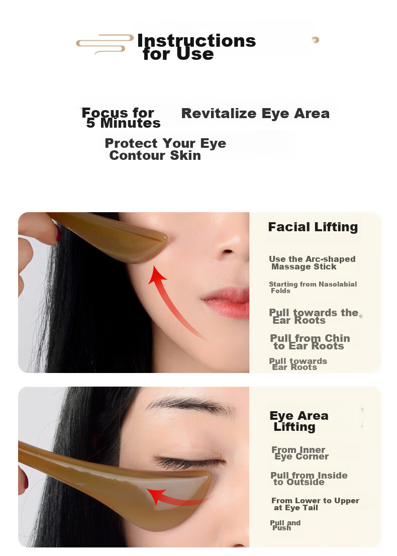 CAIYAOSHI Ox Horn Gua Sha Board for Face, Neck Meridian Massage, Lifting And Tightening, Full Body Health Gua Sha, Moisture Removal, Teacher's Thick 4mm Version, Suitable for Whole Body, Mid-Autumn Festival Gift 12