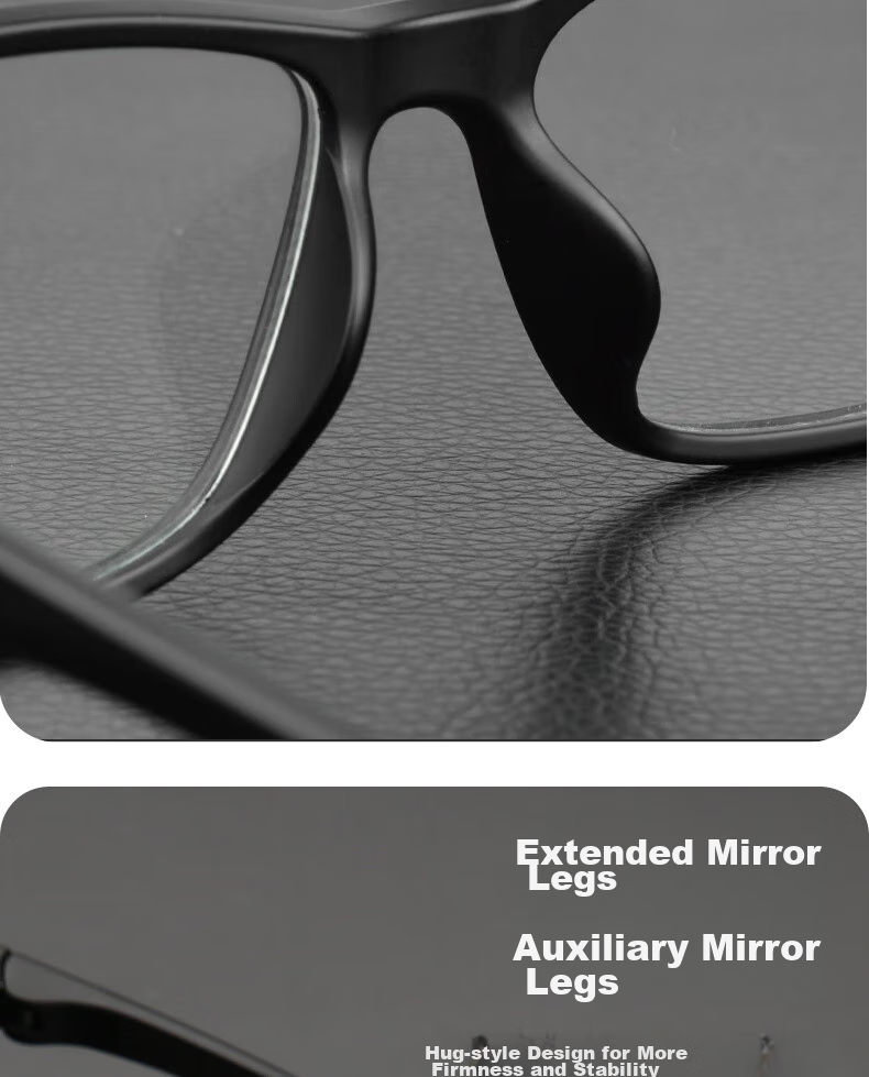 Cuntiandaofu Basketball Glasses, Anti-Blue Light Glasses, Outdoor Sports Protective Goggles, Non-Prescription Glasses, Black Frame with Blue Temple + Sports Nose Pads 12