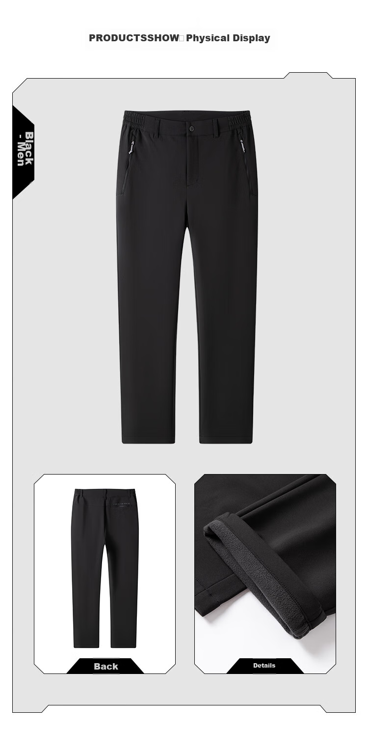 TOREAD Men's Softshell Pants Autumn Winter 2025 Outdoor Windproof Breathable Fleece Lined Thermal Hiking Trousers TAMMCN91861 21