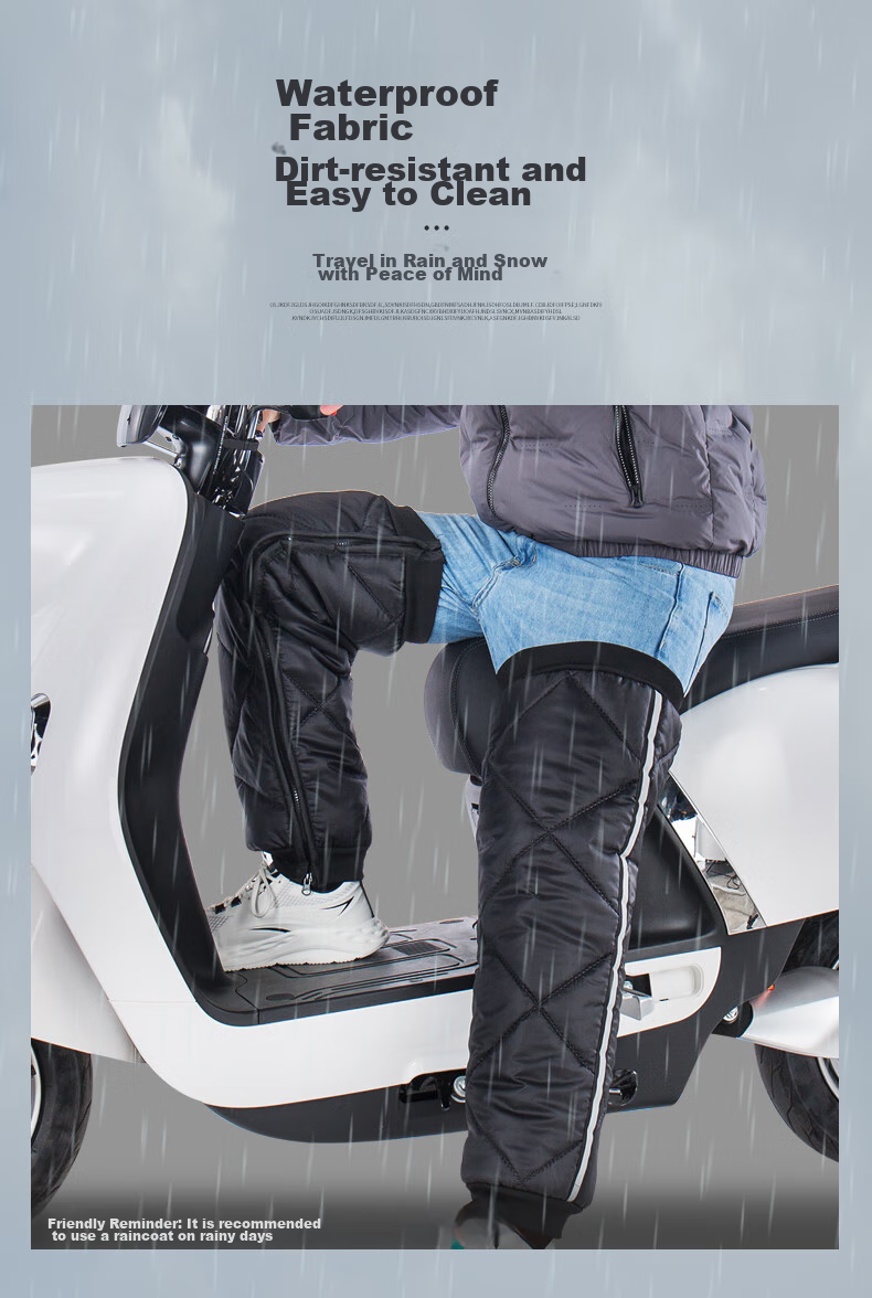 BWNK Winter Motorcycle Knee Pads, Electric Bike Bicycle Warm Cotton-Lined Leg Guards, Cold-Proof Cycling Protection for Men And Women, 60cm 7