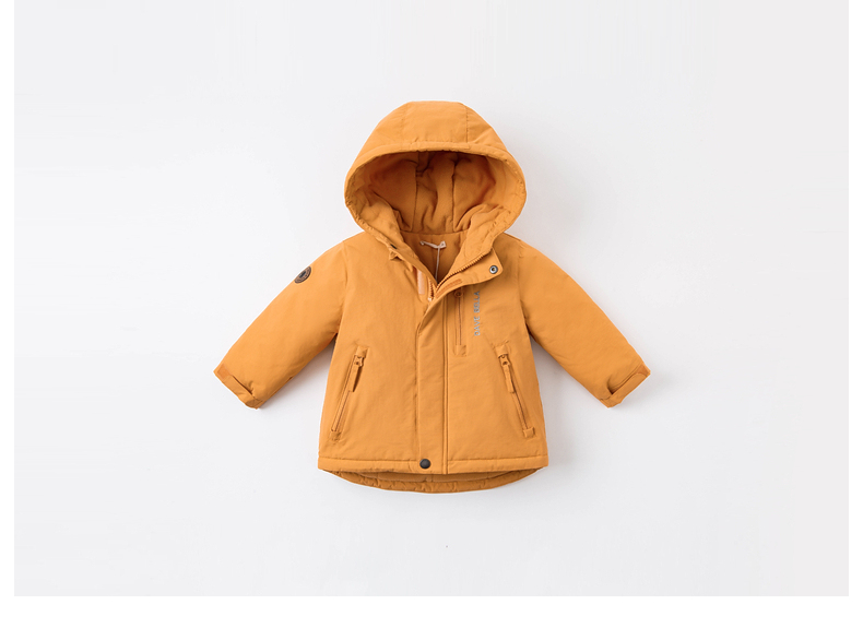 DAVE & BELLA Kids Cotton Padded Jacket Girls Winter Coat Boys Thickened Hooded Cotton Coat 16