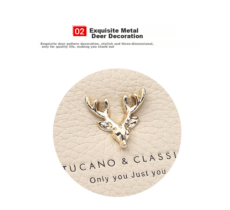 TUCANO Ladies' Wallet, Short Style, Two-Fold, Sweet And Elegant, Two-Layer Cowhide, Slim Purse, Practical, Birthday Gift for Wife on May 20 7