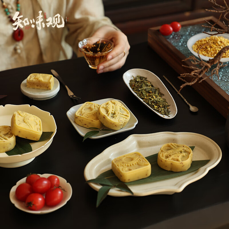 知味观桂花糕龙井绿茶味 杭州特产中式糕点心中华老字号老年人零食190g