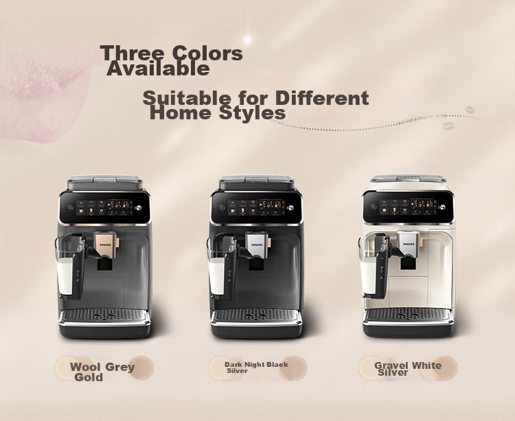 PHILIPS [Wang Kaimu's Choice] Cloud Coffee Machine New 3 Series Home Fully Automatic Italian Espresso Cold Brew Grinding All-In Coffee Machine, One-Touch Milk Coffee, Gift 11