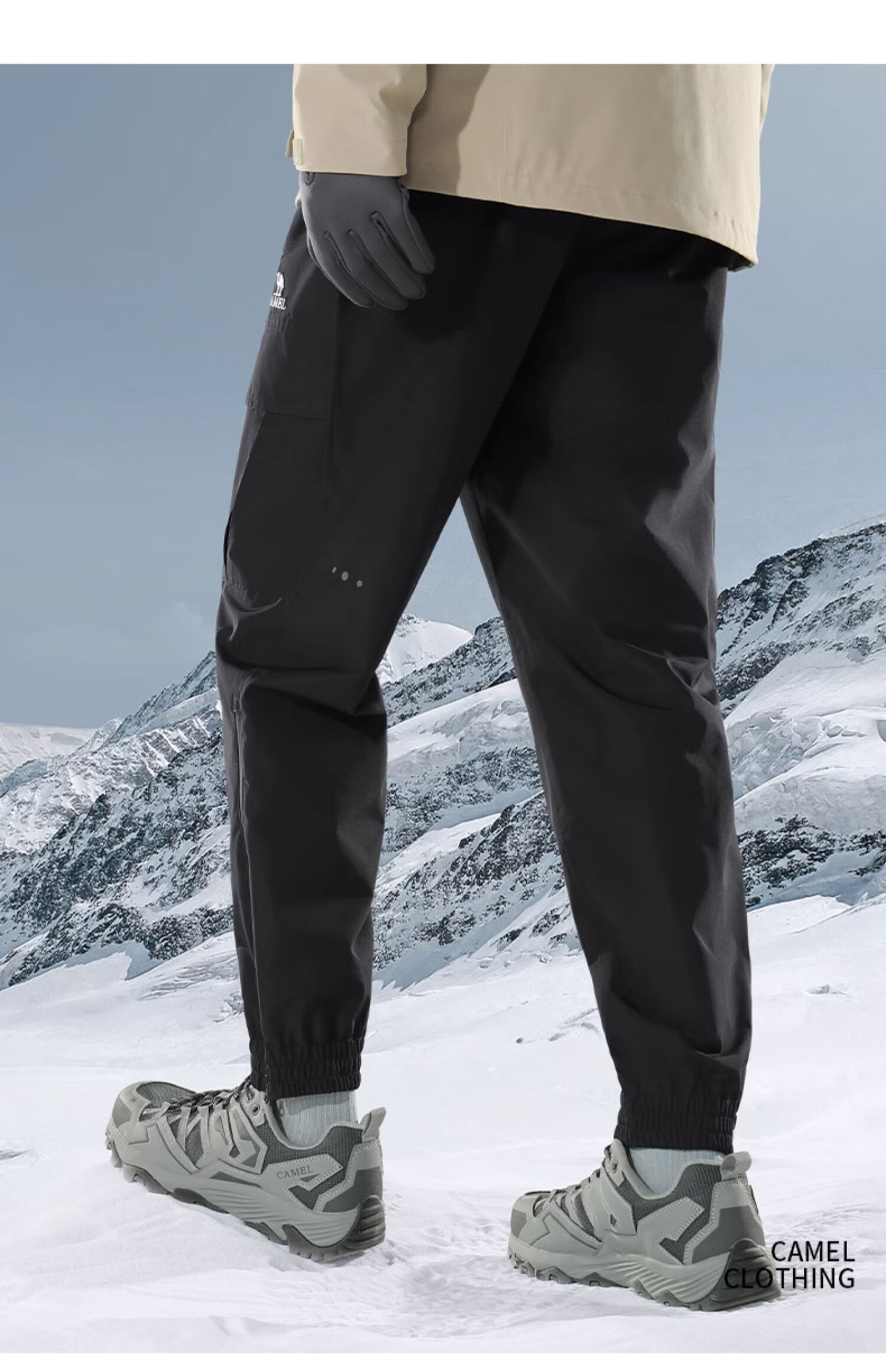 CAMEL Men's Tactical Pants, Waterproof And Windproof, Casual Outdoor Hiking And Skiing Pants, Cargo Pants, Long Trousers A13CA49047 13
