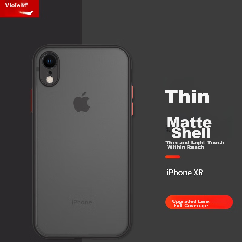 Чехол для iPhone XR "Baozou" противоударный, силиконовый, с защитой объектива, прозрачный матовый, элегантный черный