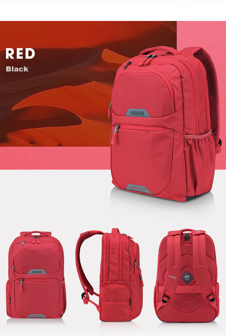 American Tourister Backpack Travel Bag Sports Bag Large Capacity Commuter Laptop Bag Upgraded Version Celebrity Edition QI5 Dark Blue 15