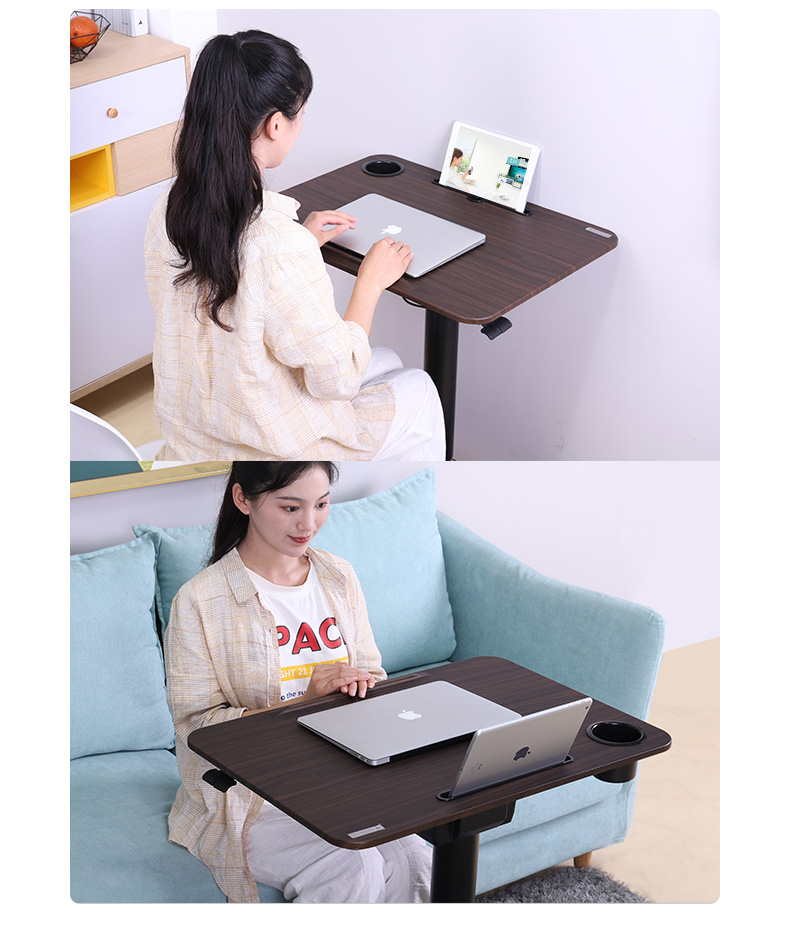 ECOLUS ERGODESK Height Adjustable Computer Desk, Movable Office And Home Study Table, Pneumatic Lift LST825WT 22