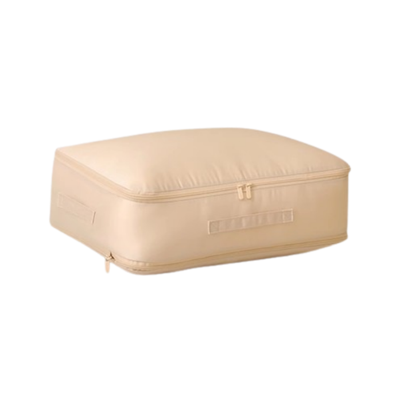 Baicaoyuan Comforter Compression Storage Bag, Quilt Organizer, Clothes And Garment Dust-Proof And Moisture-Proof Packing Tool, Apricot Pink, Large Size