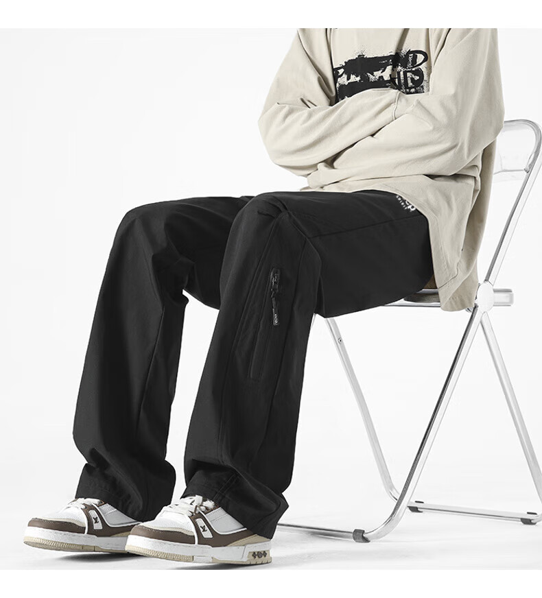 JEEP SPIRIT Men's Casual Outdoor Breathable Pants Black XL 7