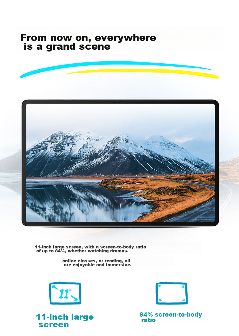 HONOR Tablet X9 [Subsidies], 11-Inch Tablet Computer, 6+128GB, High Refresh Rate Eye Protection Screen, 80-Day Ultra-Long Standby Time, All-Metal Integrated Body, Sky Blue Color 4