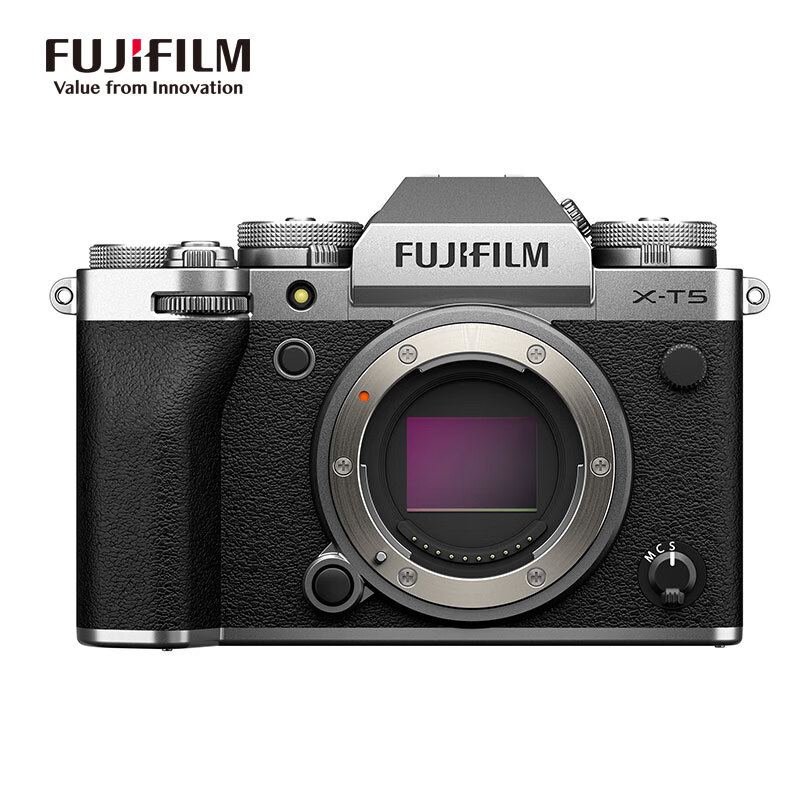 FUJIFILM X-T5/XT5 Mirrorless Camera Body Only, 40.2 Megapixels, 7-Stop Five-Axis Image Stabilization, 6K30P Video, Classic Mechanical Dial, Silver