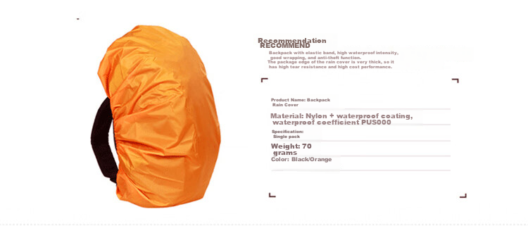 Xinqin Backpack Rain Cover, Outdoor Backpack Waterproof Cover, Rain And Dust Protection for Primary And Secondary School Students' Schoolbags, 40-55L, Black 1