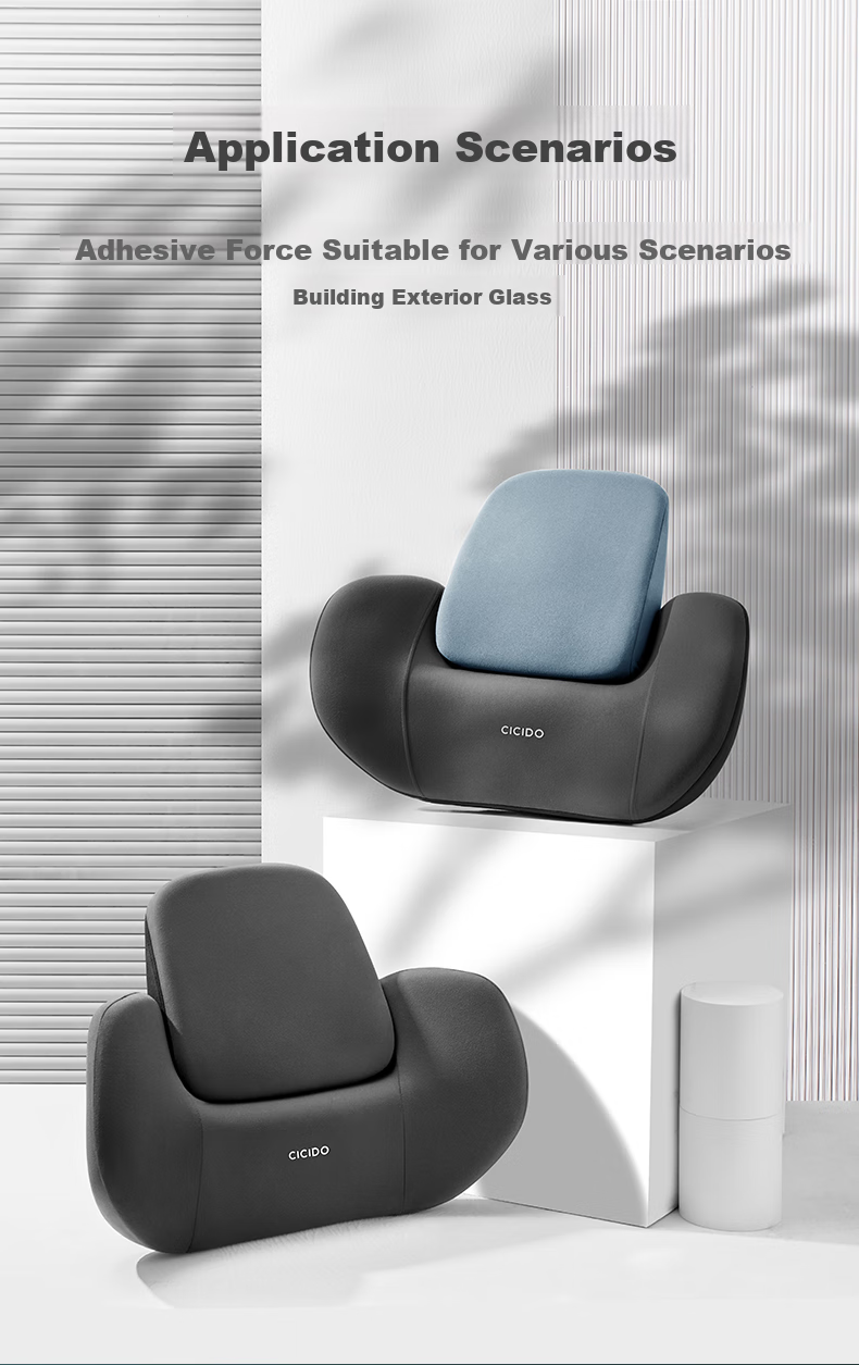 CICIDO [Innovative Technology], Lumbar Support Backrest Car Cushion Seat Pad, All Black SS0134 10