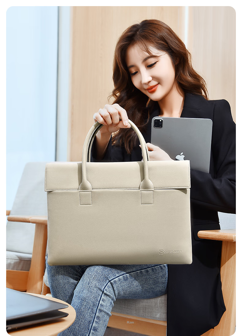 BRINCH Laptop Bag for Women, 15.6-Inch, Handheld, Suitable for Commuting And Business, Compatible with Apple And Huawei Laptops 11