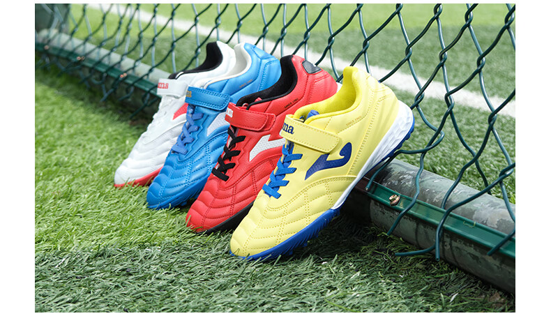 JOMA Soccer Shoes for Children TF Turf Cleats Boys Girls Youth Students Non-Slip Wear-Resistant Football Training Shoes Fluorescent Green Size 36 9