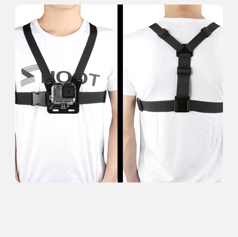 40,000 Kilometers Outdoor Extreme Sports Camera Accessories Cycling Chest Strap Mobile Phone Mount Single Shoulder Strap Phone Shooting Bracket 9