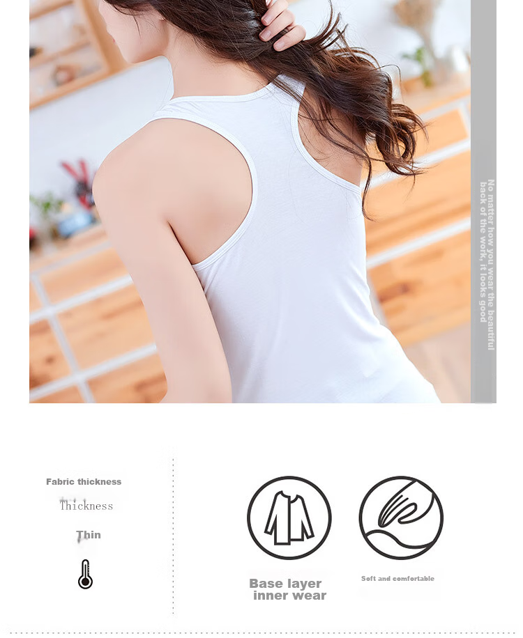 LangSha Women's Tank Top, Elastic Sleeveless Sports Undershirt Camisole, Gray, 1 Piece, One Size Fits All 3