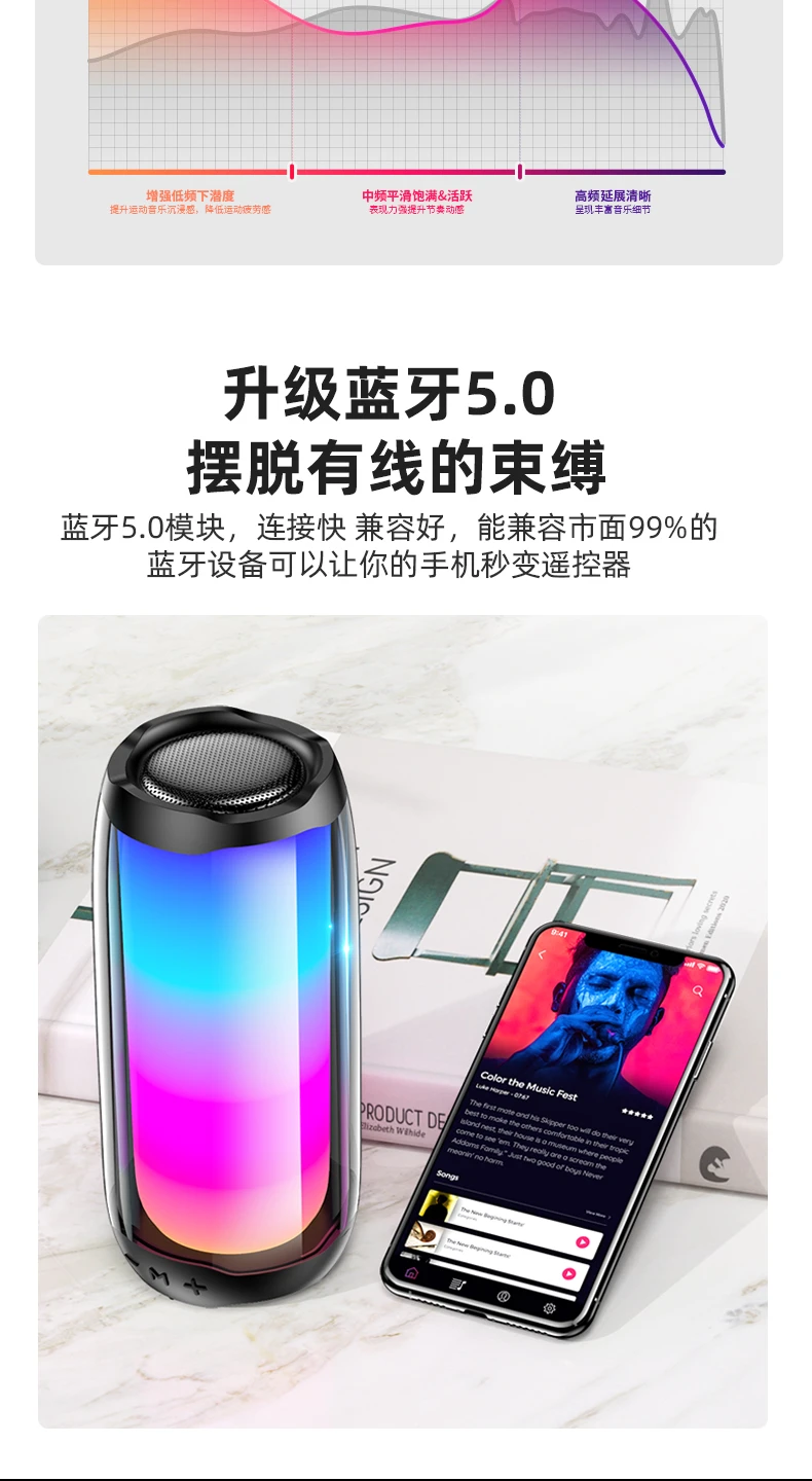 Newman BT56 bluetooth speaker desktop audio outdoor home portable subwoofer full screen dazzling light wireless mini speaker plug U disk music player gift Newman BT56 bluetooth speaker desktop audio outdoor home portable subwoofer full screen dazzling light wireless mini speaker plug U disk music player gift