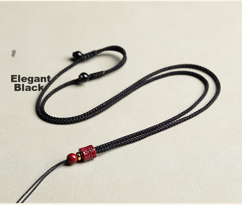 Dijing Cinnabar Six-Word Mantra Pendant Hanging Rope, Handmade Woven Purple Gold Sand Buddhist Prayer Rope, Simple Necklace Cord for Men And Wome 12