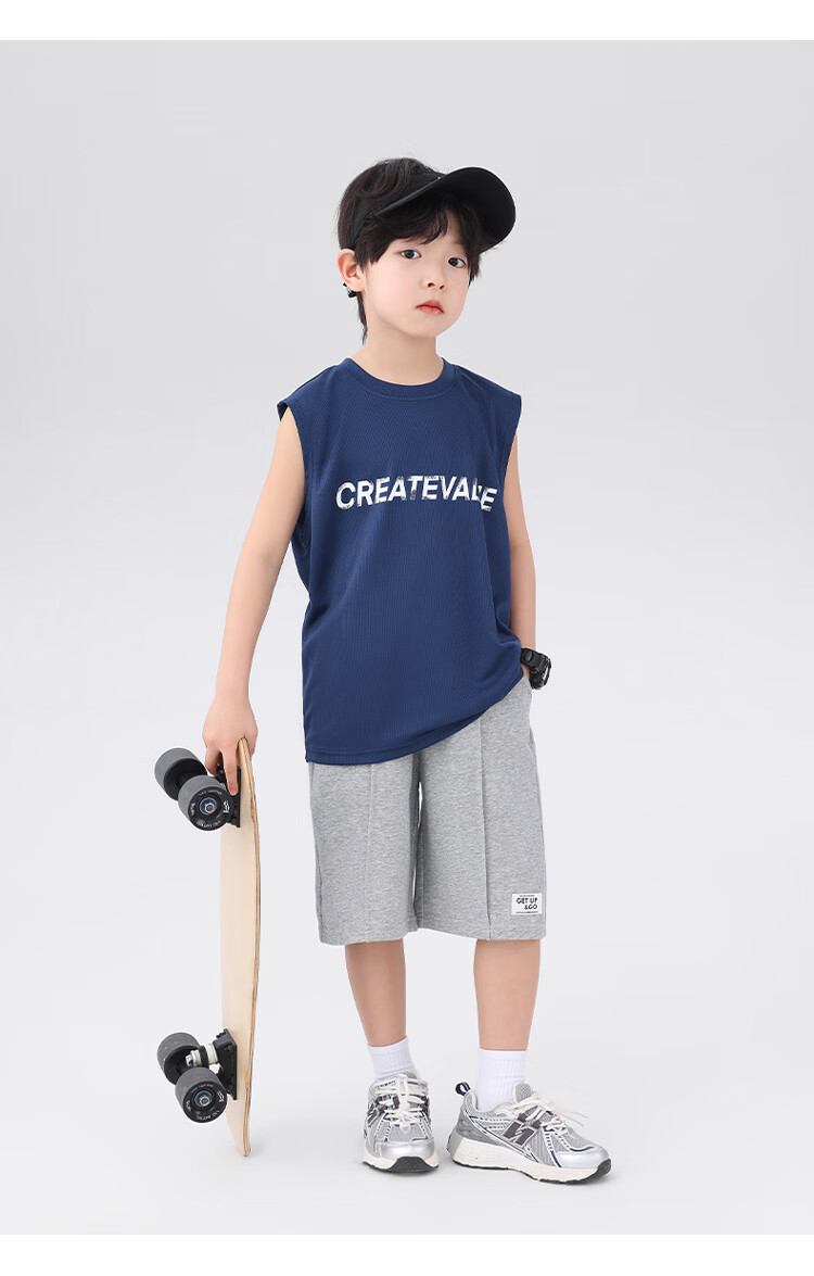 Zuoxi Boys' Tank Top, Summer Thin Sleeveless T-Shirt, 2026 New Children's Top, Mesh Quick-Dry Trendy, Yellow-Green, Size 140 21