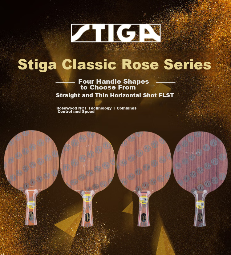 Stiga Ebony 7 Professional Table Tennis Blade, Penhold Grip, Fast Attack Looping Type 2