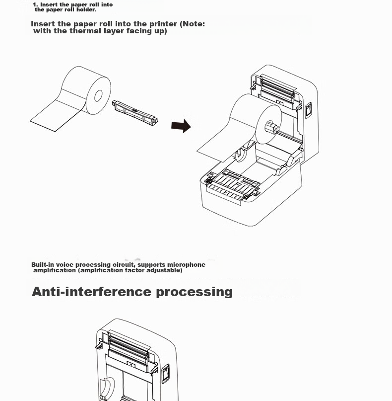 Deli GE350W Thermal Label Printer, Express Delivery Warehouse Logistics Shipping Labels Fixed Assets, 80mm Commercial Office Printing Adhesive Barcode Printer, Mobile Bluetooth Versio 28