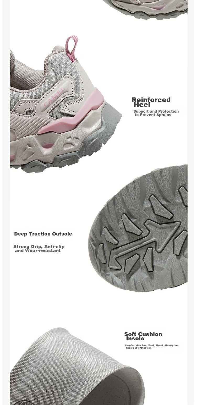 CAMEL Outdoor Hiking Shoes, Comfortable, Durable, Non-Slip, Water-Resistant, Couple's Style, Mountaineering Shoes, F13A693016 4