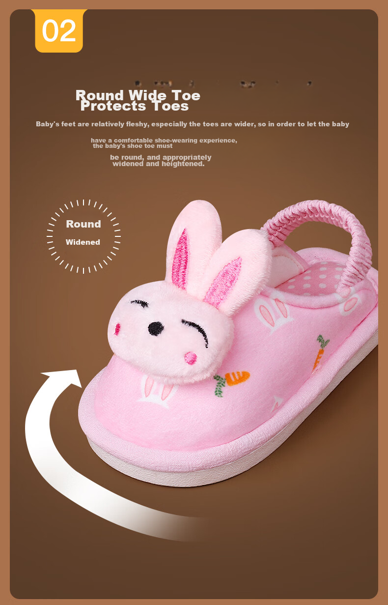 TUDOUWU Children's Slippers, Baby Cloth Slippers for Boys And Girls, Non-Slip Infant Toddler Breathable Cloth Slippers, Dinosaur Pattern, Size 150 3