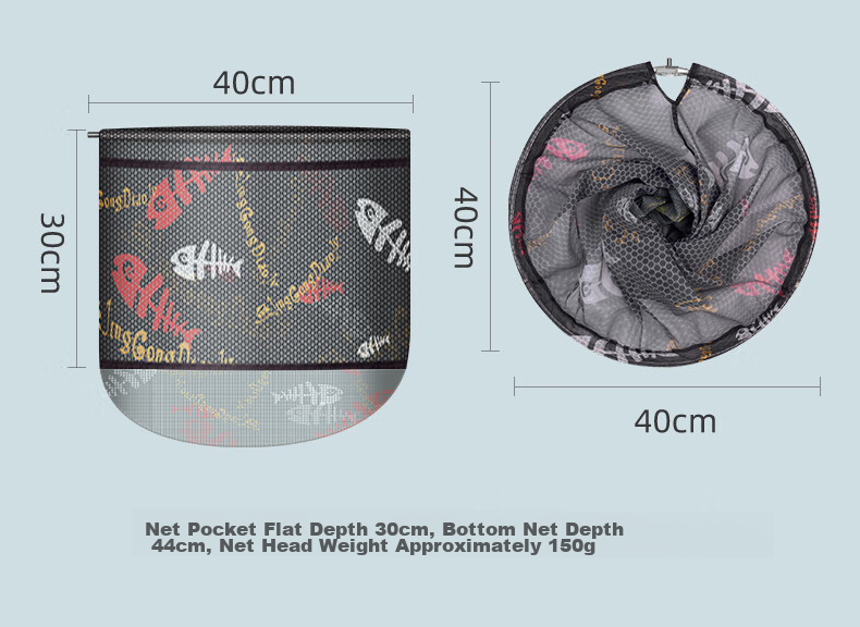 Grsaed Fishing Carbon Fiber Landing Net, 2.7-Meter Landing Net Pole, Fish Catching Net, Folding Net Head, Landing Net Pole Set A15 11
