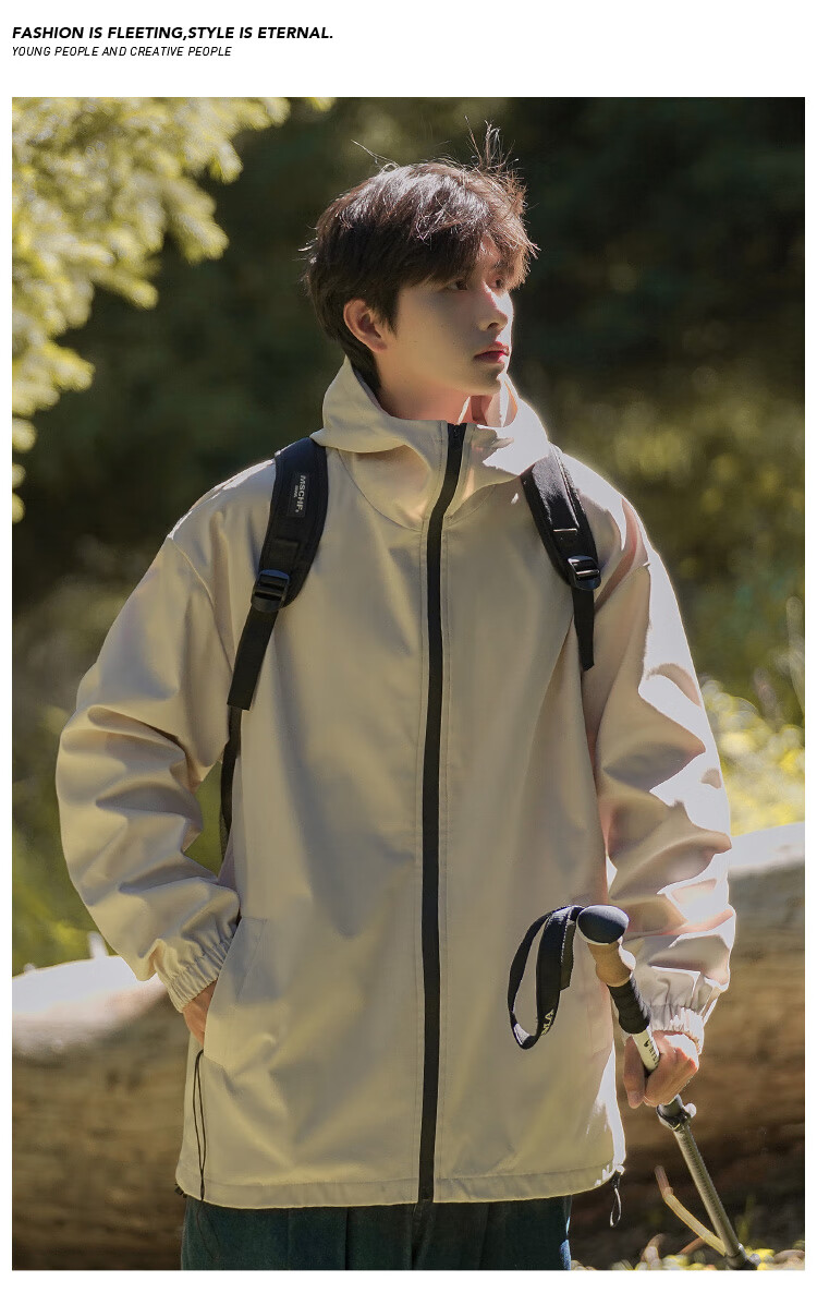 MMOPTOP Black Knight Outdoor Sports Jacket for Men And Women, Spring And Autumn Functional Workwear Hiking Coat, Black, Size M 14