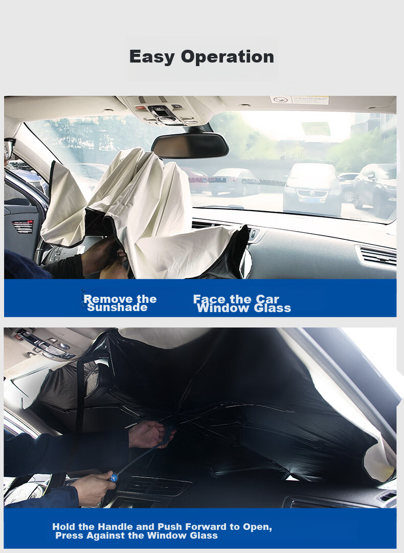 MICHELIN Car Sunshade, Front Windshield Sun Visor, UV Protection, Heat Insulation, Universal Fit for Li Auto I9 9
