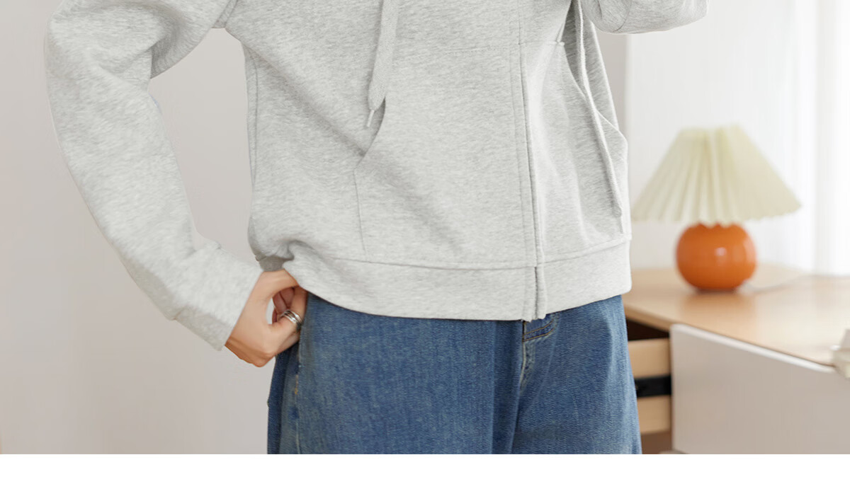 Halo Queen Hoodie Jacket for Women, Spring And Autumn, with Hood And Zipper Pockets, Loose-Fitting Fashion Casual Outerwear, New Product H143W1010 28