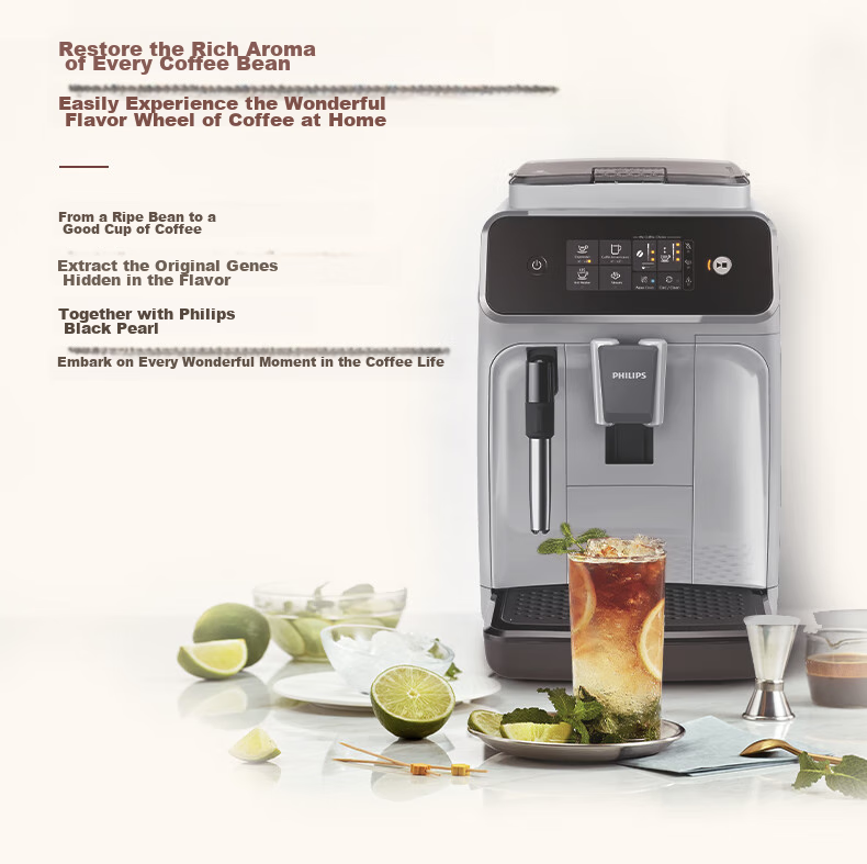 PHILIPS [Newly Upgraded Version of EP1221] Fully Automatic Italian And American Coffee Machine for Home Use, All-In Grinding, Newly Upgraded Intelligent Extraction, DIY Milk Frother, EP0820 22