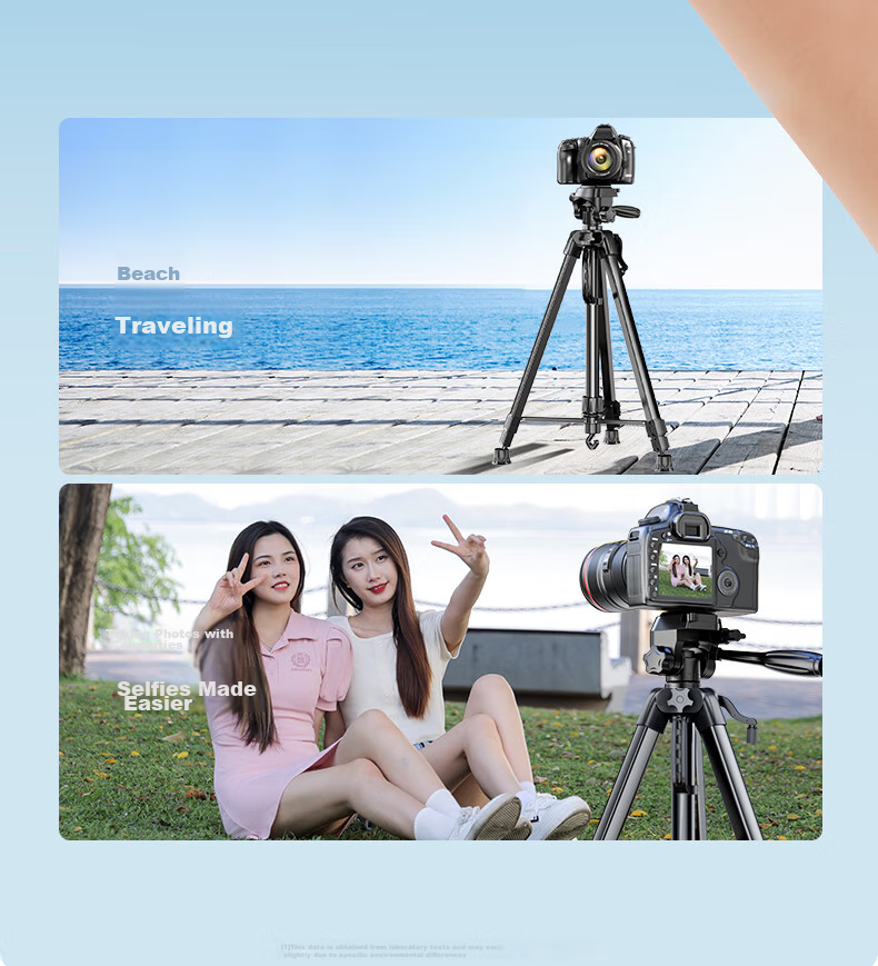 Shuotu Tripod, DSLR Camera And Mirrorless Camera Hydraulic 3D Gimbal Stabilizer, Photography Equipment, Portable Accessories, Phone Clamp, Vertical Shooting Quick Release Plate, Tripod Stand, 1.9 Meters 10